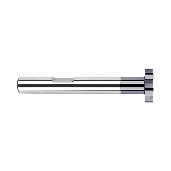 1/2 in. dia. x 0.01 in. Radius x 1/16 Carbide Corner Radius Reduced Shank Keyseat Cutter, 8 Flute